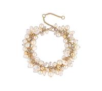 MOOD By Jon Richard Gold Cream Pearl and Polished Shaker Bracelet Gold