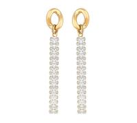 MOOD By Jon Richard Gold Crystal Baguette Chain Drop Earrings Gold