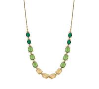 MOOD By Jon Richard Gold Green Tonal Mixed Stone Set Collar Necklace Gold