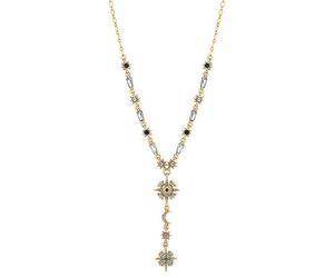 MOOD by Jon Richard Gold Plated Multi Coloured Fine Celestial Y Necklace Gold