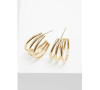 MOOD By Jon Richard Gold Plated Stainless Steel Polished Medium Hoop Earrings Gold