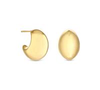 MOOD By Jon Richard Gold Polished Dome Hoop Earrings Gold