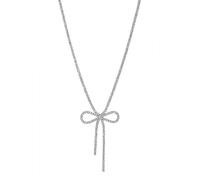 MOOD By Jon Richard Silver Crystal Bow Short Necklace Silver