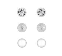 MOOD By Jon Richard Silver Plated Crystal Multi-Pack of 3 Stud Earrings Gold