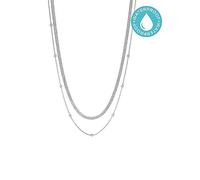 MOOD By Jon Richard Silver Polished Simple Layered Necklaces - Pack of 2 Silver