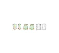 MOOD By Jon Richard Two Tone Coastal Blues Mixed Stud Earrings - Pack Of 5 Silver