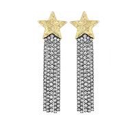 MOOD By Jon Richard Two Tone Crystal Molten Star Shower Drop Earrings
