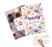 Mood Diary Mental Health Tracker with Flower Cover Guided Journal for Mental Health - Emotional Management Tracker Notebook for Focus Productivity Growth Change Work