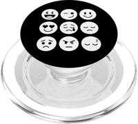 Mood Faces Cute Minimal Everyday Expression Graphic Design PopSockets PopGrip for MagSafe