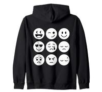 Mood Faces Cute Minimal Everyday Expression Graphic Design Zip Hoodie