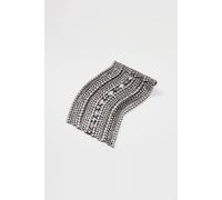 Mood Hematite Crystal Statement Waterfall Hair Barrette In Silver Silver One Size