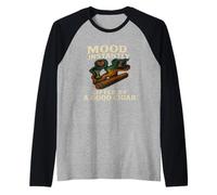 Mood Instantly Lifted by a Good Cigar Smoker Raglan Baseball Tee