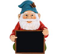 Mood Lab Garden Gnome with Chalkboard Sign - Funny Gnome Statue - 8.7 Inch Lawn Figurine - for Outdoor or House Decor