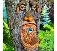 Mood Lab Tree Faces Decor Outdoor - Old Man Bird Feeder - Tree Hugger Garden Decoration - Yard Art Statues