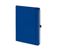 Mood - Notebook with Soft-Feel PU Cover, Rounded Corners, Pen Loop, 80 g/m² Ivory White Lined Notebook, FSC Certified Paper, Size A5, Royal Blue, 160 Pages