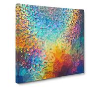 Mood of the Rainbow Canvas Print | Gallery Wrapped 30mm Frame Wall Art | 20x20 inches | Ready to Hang | Abstract Rainbow Picture | Living Room Bedroom Lounge Office