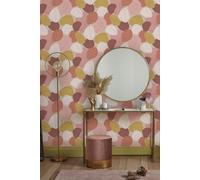 Mood Retro Geometric Wallpaper Envy Pink One Size