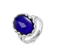 Mood Ring Sterling Silver Color Changing Ring - Silver Mood Rings Gift for Her - Personalised Engraving Inside - Custom Engraved Color Change Ring Gifts for Women