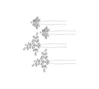 Mood Silver Crystal 4 Pack Hair Pins Silver One Size