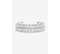 Mood Silver Crystal Mixed Stone Bracelet Silver One Size