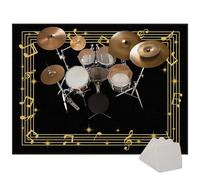 MOODEST Drum Mat - Essential Anti-Slip Pad for Stable Drumming Performance, Electronic Drum Set Practice Music Rug for Kids, Floor Protection Record Pad for Splash Cymbal Stands-Color-6||120 x 100 cm
