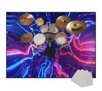 MOODEST Drum Rug, Drum Mat,Electrical Drum Carpet Soundproof Rug Pads Drum Accessories, Drummers Electronic Drum Set Practice Music Rug -Color-9||200 x 160 cm