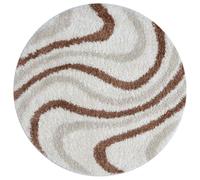 Moodi Shaggy Cream/Terra Sunhaze Rug - Ø 120 cm