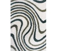 Moodi Shaggy Green Rippletide Rug - 200X290 cm