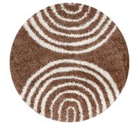 Moodi Shaggy Terra Tawny Rug - Ø 120 cm