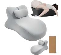 Moodie Intimacy Pillow, 2026 New Upgrade Moodie Pillow for All Postures, 27° Angle Non-Slip Base, Memory Foam Intimate Wide Pillows, Provides Waist and Neck Support, Keep Going All Night (B-Gray)