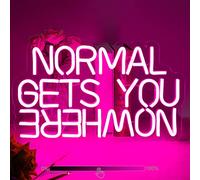 Moodlion Normal Gets You Nowhere Neon Sign For Wall Decor Room Led Lights, Pink Decor Neon Signs Aesthetic Operated Light For Door Decorations, Girls Bedroom Accessories Neon Sign
