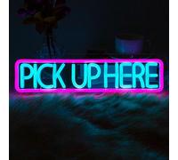 Moodlion Pick Up Here Neon Sign For Wall Decor Business Led Lights, Store Decor Neon Signs Aesthetic Operated Light For Door Decorations, Business Accessories Neon Sign