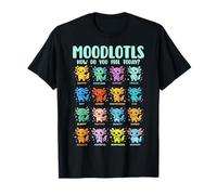 Moodlotls How Do You Feel Today - Cute Axolotl Kawaii Animal T-Shirt