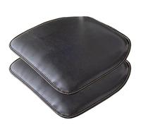MOODMUSE Dining Chair Cushion,Leather Kitchen Chair Cushions - U- Shape Seat Cushion And Dining Room Chair Pad Non Slip Rubber Back 1/2/4 Packs (Color : Black-22, Size : Set of 2)
