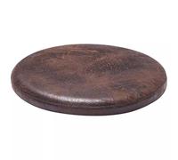 MOODMUSE Round Chair Cushion,Leather Seat Pad For Round Chairs,12/14/16/18 Inch Round Seat Cushions,4.5cm Thick Memory Foam Chair Cushion,Waterproof And Removable Cover(Black Brown,30cm/12in)