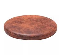 MOODMUSE Round Chair Cushion,Leather Seat Pad For Round Chairs,12/14/16/18 Inch Round Seat Cushions,4.5cm Thick Memory Foam Chair Cushion,Waterproof And Removable Cover(Orange,35cm/14in)