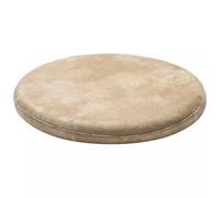 MOODMUSE Round Chair Cushion,Round Seat Cushions,Leather Seat Pads For Round Chairs, 4cm Thick Memory Foam Chair Cushion(Cream Gold,35cm)