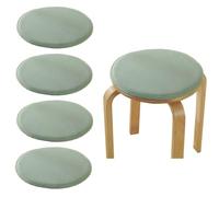 MOODMUSE Round Chair Cushions Non Slip Stools Pads With Ties 30CM/34CM/40CM Round Seat Cushions Bar Kitchen High Stools Chairs Cushions 1/2/4 Packs (Color : Green-1, Size : 34cm(13.4inch)*4 packs)