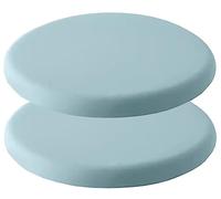 MOODMUSE Round Memory Foam Seat Cushion,1/2/4 Pack Round Stool Cushion,Round Chair Cushion For Bar Stool Circle Bistro Chair Pad Washable (Color : Light blue-1, Size : 30cm(2pack))