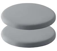 MOODMUSE Round Memory Foam Seat Cushion,1/2/4 Pack Round Stool Cushion,Round Chair Cushion For Bar Stool Circle Bistro Chair Pad Washable (Color : Light gray-1, Size : 40cm(2pack))
