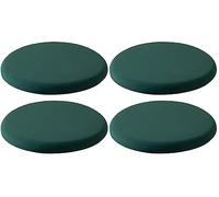 MOODMUSE Round Memory Foam Seat Cushion,1/2/4 Pack Round Stool Cushion,Round Chair Cushion For Bar Stool Circle Bistro Chair Pad Washable (Color : Dark green-1, Size : 35cm(4pack))