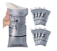 Moodooy Disposable Emergency Urinal Bag, 8 Pack Portable Camping Pee Bags, Travel Pee Bags, Traffic Jam Emergency Portable Urine Bag, Vomit Bags, for Men Women Kids Patient