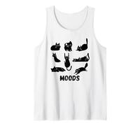 Moods Cartoon Black Cat Different Feelings Big Mood Design Tank Top