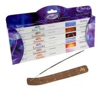 Moods Incense Sticks 6 Pack Gift Set by Stamford PLUS Wooden Incense Holder
