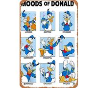 Moods Of Donald Duck Box Poster Metal Sign Retro Home Decorative Vintage Tin Sign 12 x 8 Inch