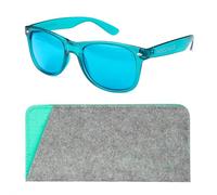 MoodVues Aqua Color Therapy Glasses with Matching Case - Healing Colored Chromotherapy Chakra Light Therapy Glasses Eyewear to Support Mood, Relaxation, Focus & More - Colorful Sunglasses