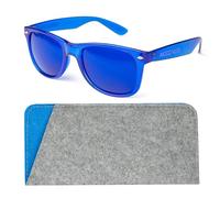 MOODVUES Blue Color Therapy Glasses with Matching Case - Healing Colored Chromotherapy Chakra Light Therapy Glasses Eyewear to Support Mood, Relaxation, Focus & More - Colorful Sunglasses