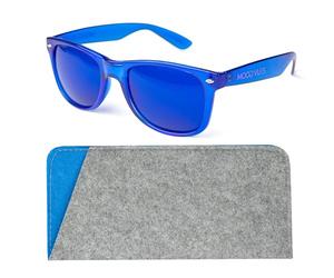 MOODVUES Blue Color Therapy Glasses with Matching Case - Healing Colored Chromotherapy Chakra Light Therapy Glasses Eyewear to Support Mood, Relaxation, Focus & More - Colorful Sunglasses