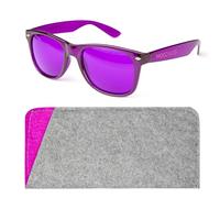 MoodVues Violet Color Therapy Glasses with Matching Case - Healing Colored Chromotherapy Chakra Light Therapy Glasses Eyewear to Support Mood, Relaxation, Focus & More - Colorful Sunglasses