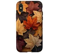 Moody Autumn Maple Leaves Rustic Fall Aesthetic Case for iPhone X/XS
